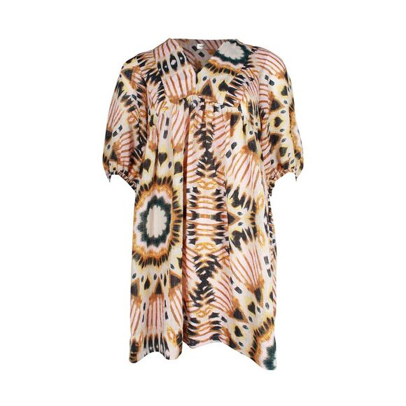 Ba&Sh Cleo Printed Loose Shift Dress in Multicolor Polyester